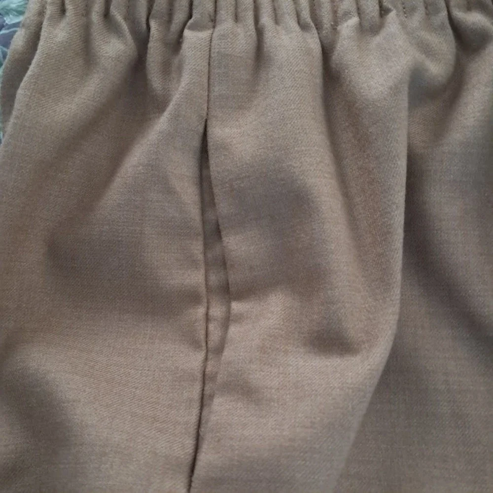 J. CREW 10 Beige Wool Blend Sidewalk Skirt‎ Mini A-Line Paperbag Waist Pockets